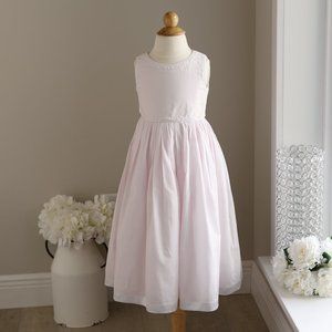 LOVELY Strasburg Dress Pink with Satin Sash Embroidery Size 5 Special Occasion
